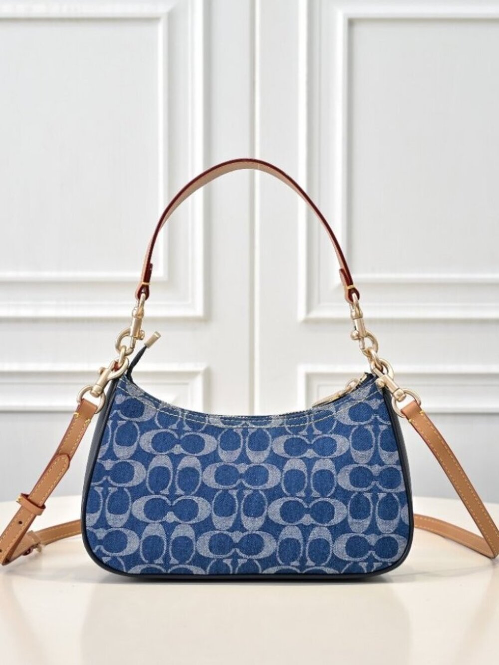 Coach Rowan Large Satchel Bag In Signature Denim Canvas CY699 NWT original Pack - Picture 2 of 8